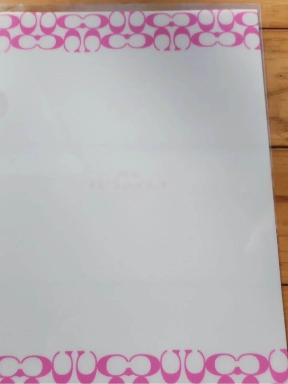 Coach Brown and Pink Logo Document Folders with Signature Border Japan Release